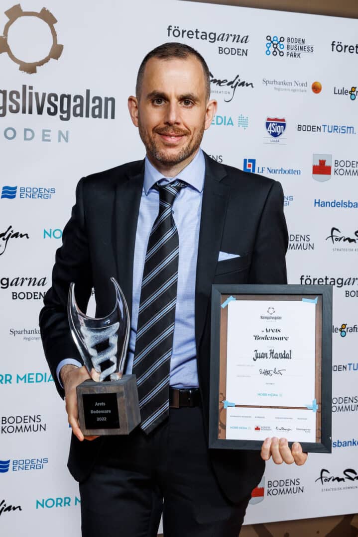 Juan Handal awarded citizen of the Year in Boden 2022.