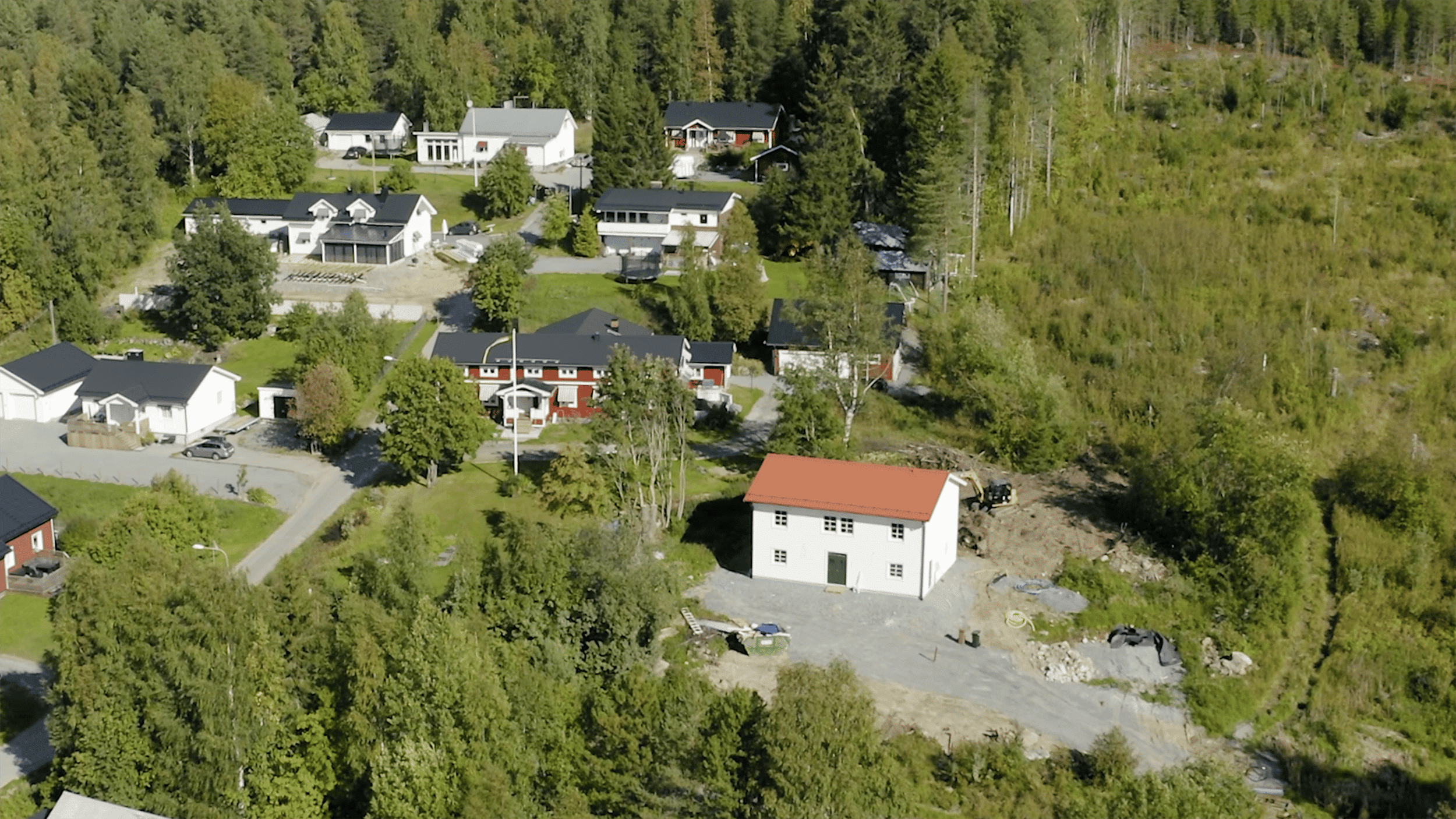 Nybyggd villa i lantliga Gamla Sävast, Boden. Jesper och Elina valde att bygga hus.