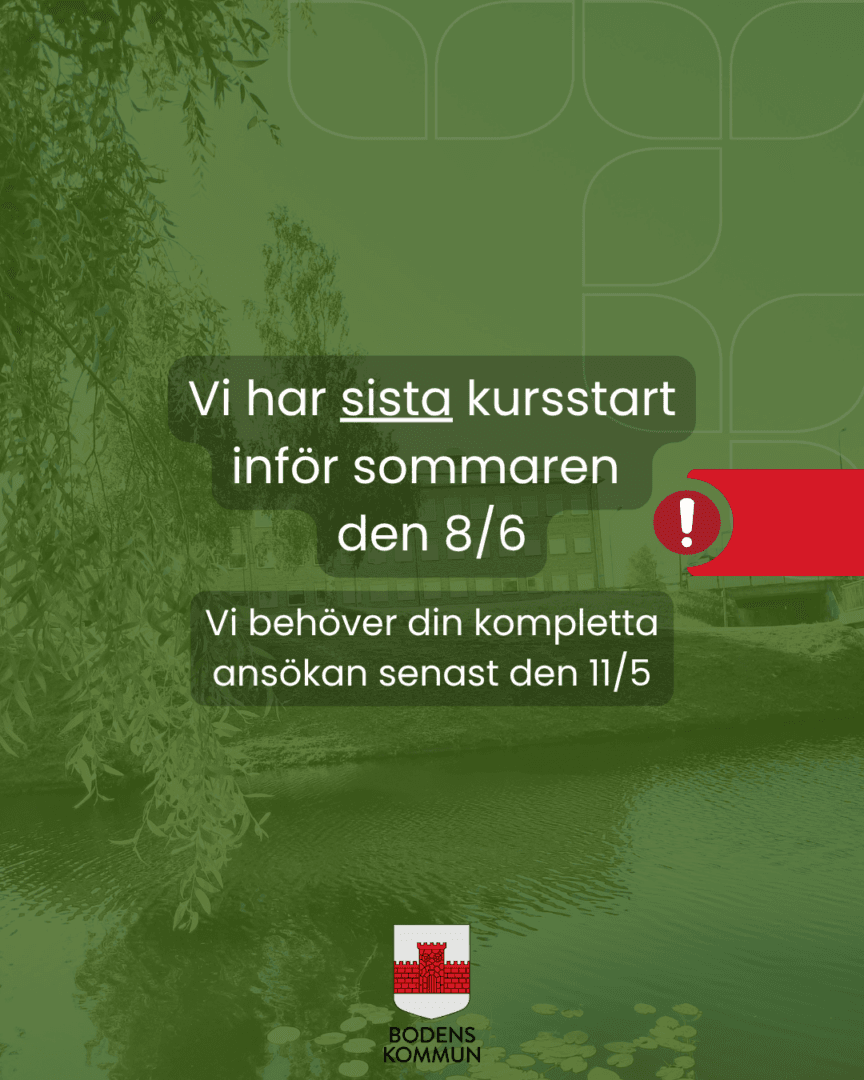 Sista kursstarten inför sommaren